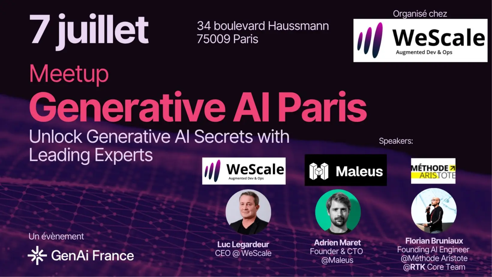 Generative AI Paris - 7 juillet 2026 @WeScale